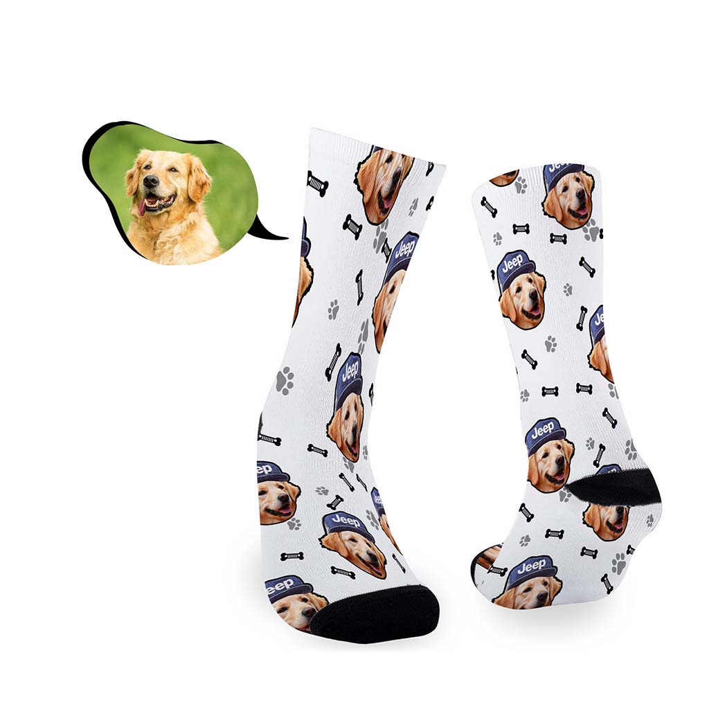 Custom Dog Jeep Multicolor Crew Socks Supler Store
