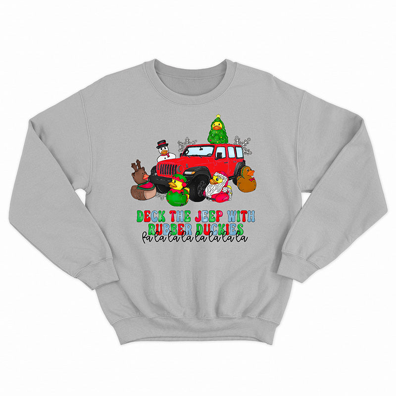 Deck The Jeep With Rubber Duckies Christmas T-Shirt Hoodie Supler Store