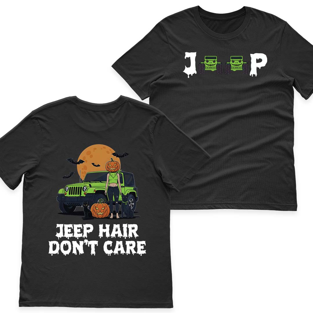 Jeep Hair Don't Care Spooky Halloween T-Shirt Hoodie Supler Store