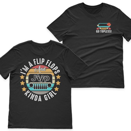 I’m A Flip Flops and Jeep and Beer Kinda Girl Vintage T-Shirt Hoodie Supler Store