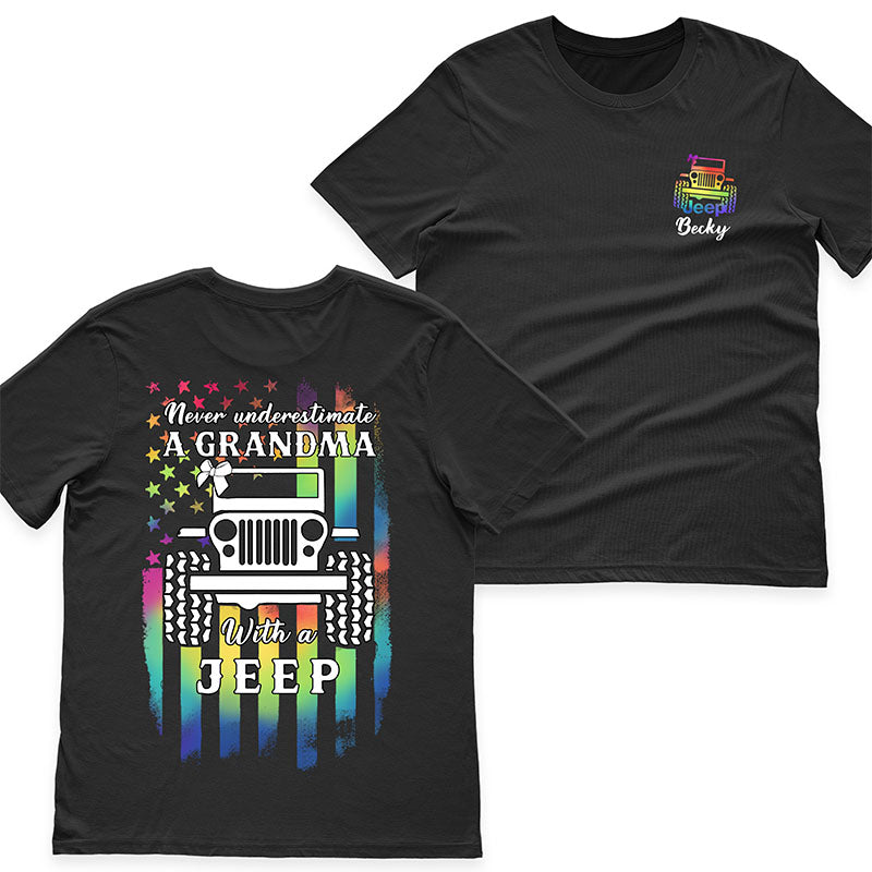 Personalized Never Underestimate A Grandma with a Jeep T-Shirt Hoodie Supler Store