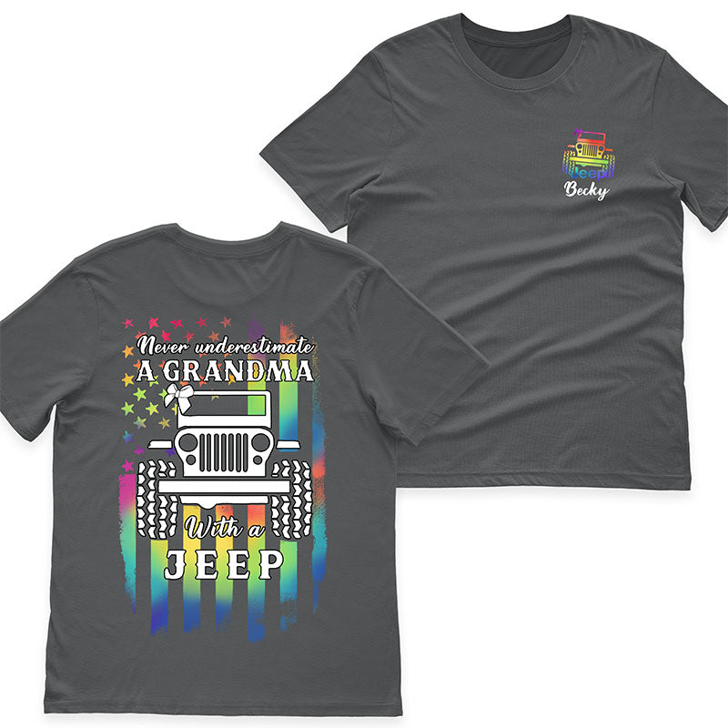 Personalized Never Underestimate A Grandma with a Jeep T-Shirt Hoodie Supler Store