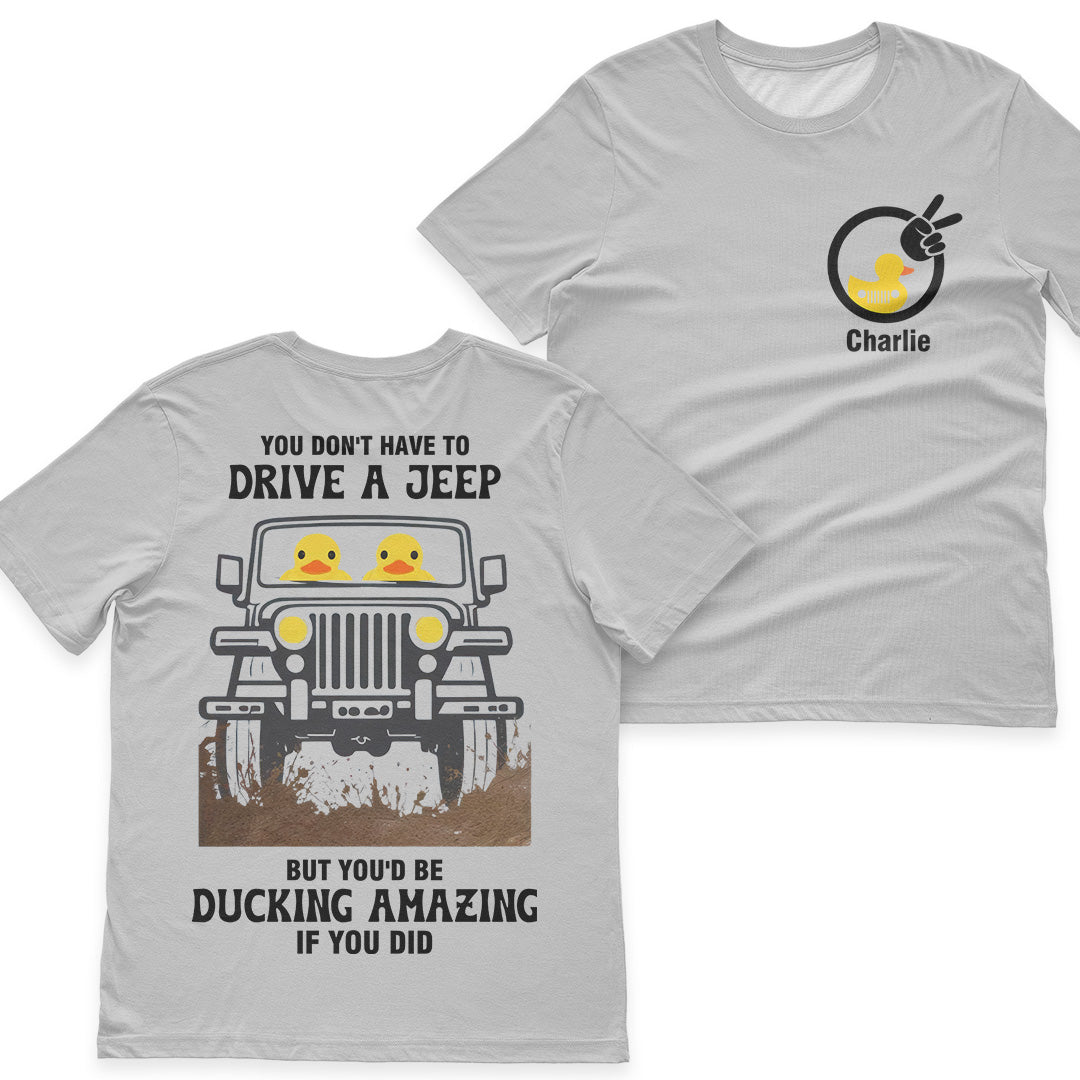 Personalized Jeep Ducking Amazing Muddy Quarter Zip Sweatshirt Supler Store