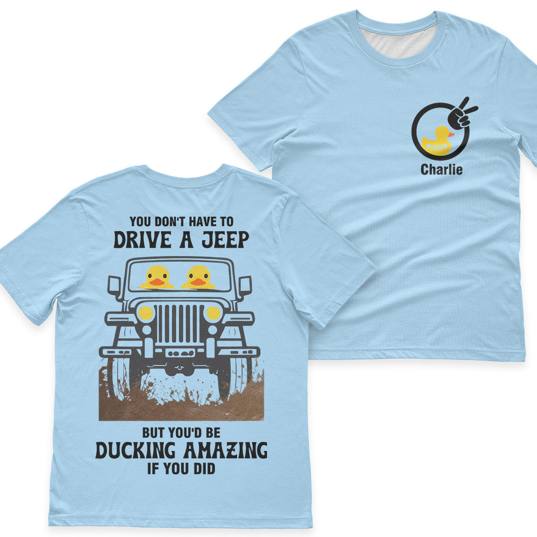 Personalized Jeep Ducking Amazing Muddy Quarter Zip Sweatshirt Supler Store