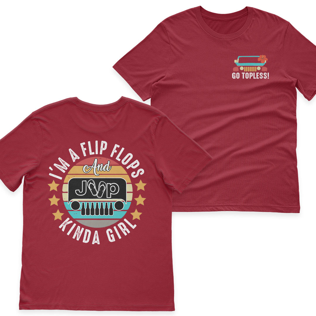 I’m A Flip Flops and Jeep and Beer Kinda Girl Vintage T-Shirt Hoodie Supler Store