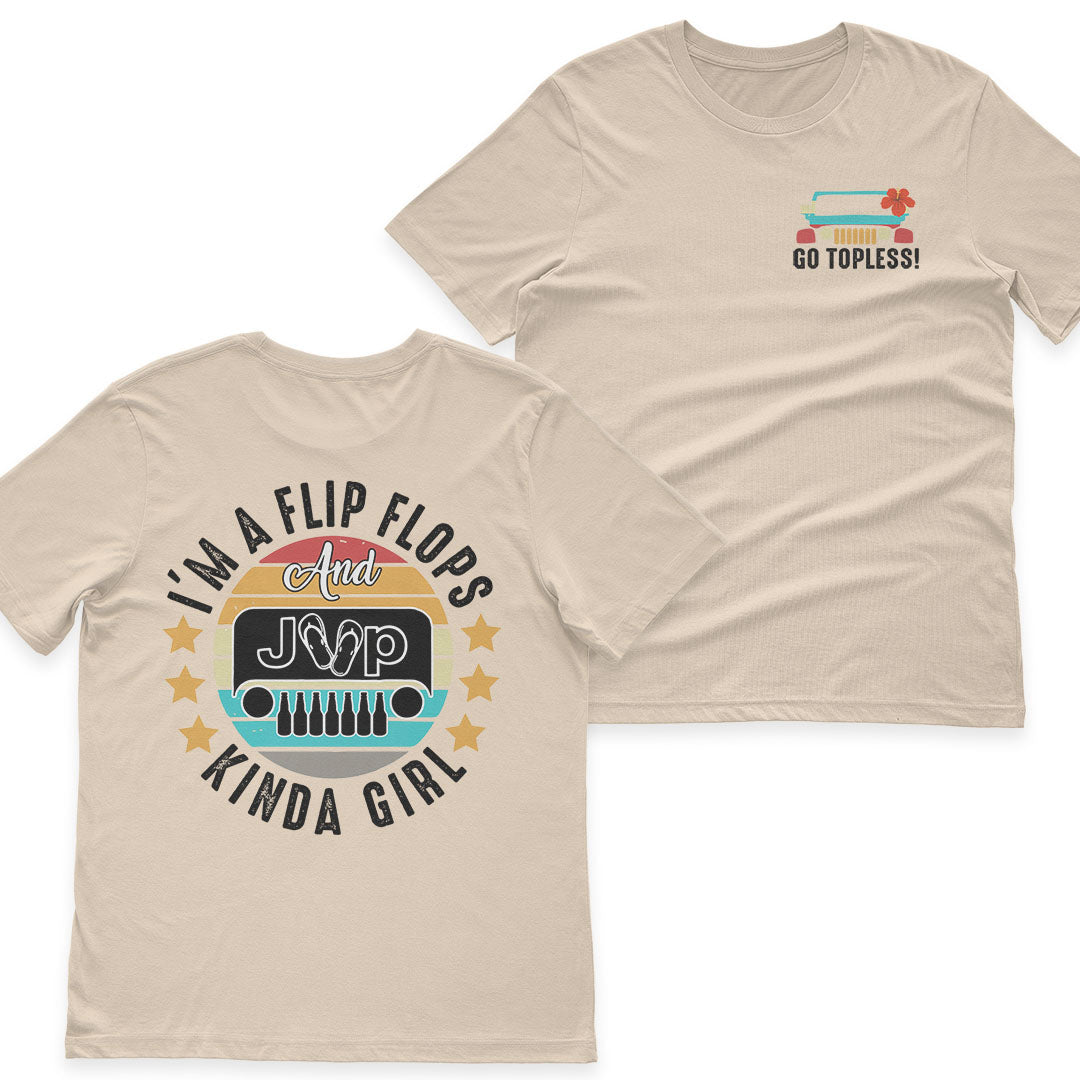 I’m A Flip Flops and Jeep and Beer Kinda Girl Vintage T-Shirt Hoodie Supler Store