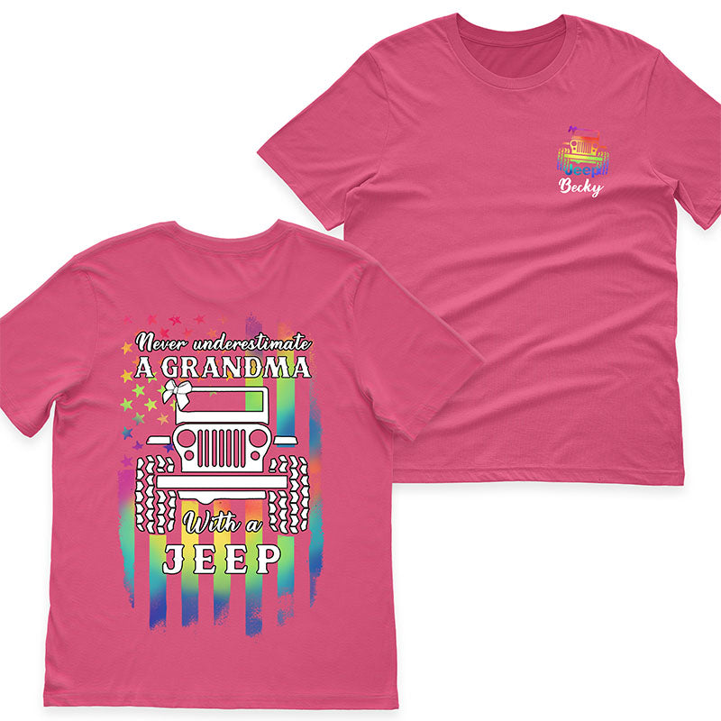 Personalized Never Underestimate A Grandma with a Jeep T-Shirt Hoodie Supler Store