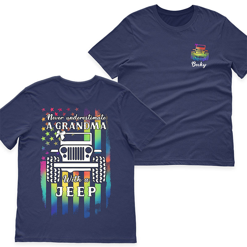 Personalized Never Underestimate A Grandma with a Jeep T-Shirt Hoodie Supler Store