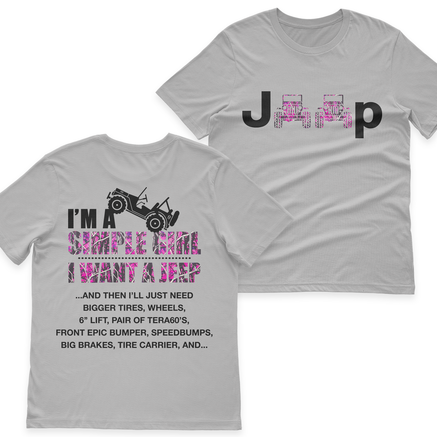 Jeep I'm A Simple Girl Camo T-Shirt Hoodie