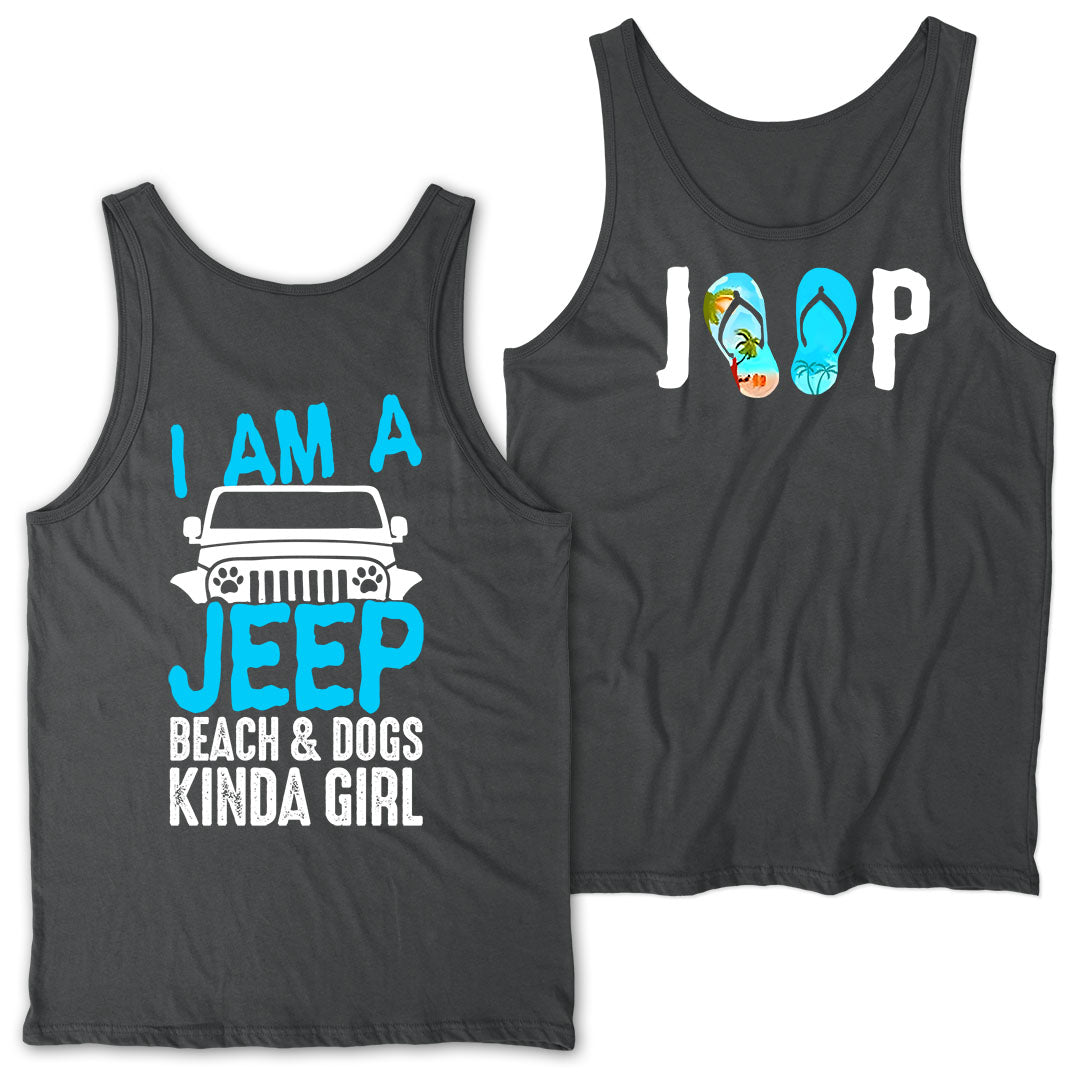 Just A Girl Who Loves Jeeps And Camping Tanktop V-neck Supler Store