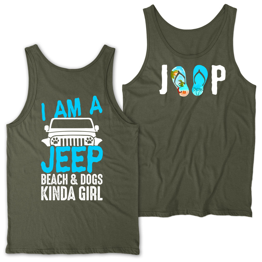 Just A Girl Who Loves Jeeps And Camping Tanktop V-neck Supler Store