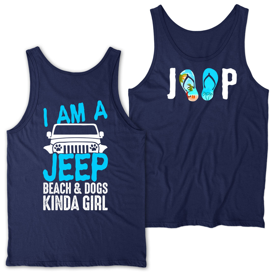 Just A Girl Who Loves Jeeps And Camping Tanktop V-neck Supler Store