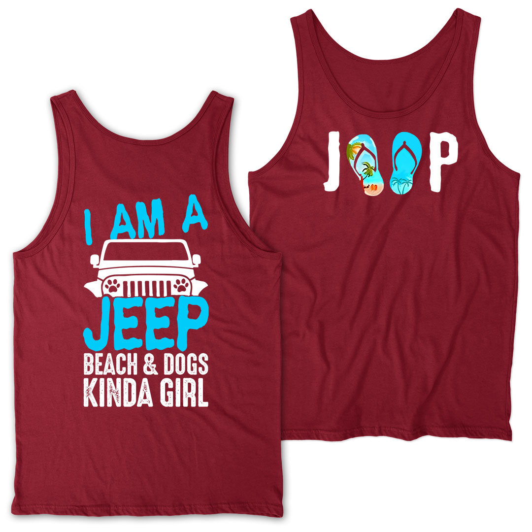 Just A Girl Who Loves Jeeps And Camping Tanktop V-neck Supler Store