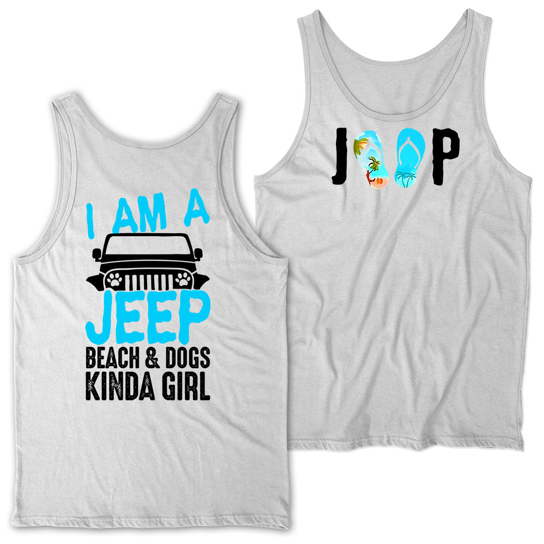 Just A Girl Who Loves Jeeps And Camping Tanktop V-neck Supler Store