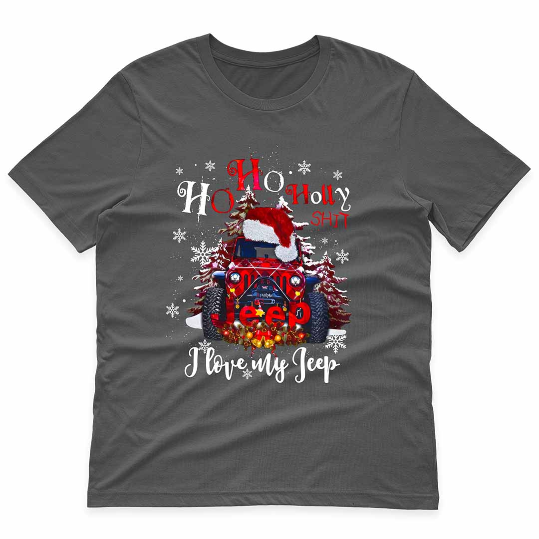 Ho Ho Holly Sh*t I Love My Jeep Funny Christmas Gifts T-Shirt Hoodie Supler Store