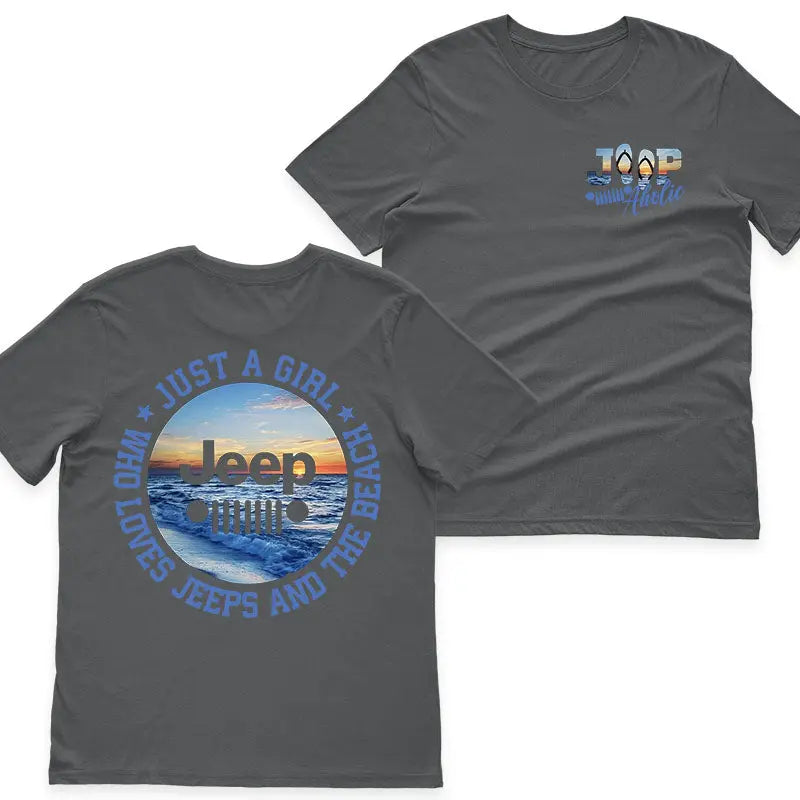Just a Girl Who Loves Jeeps and The Beach T-Shirt Supler Store