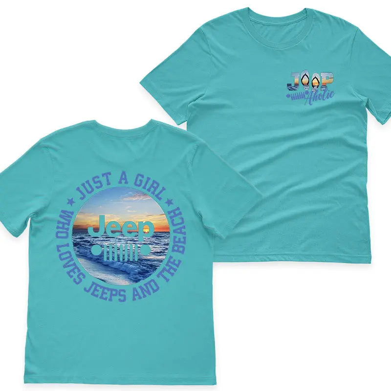 Just a Girl Who Loves Jeeps and The Beach T-Shirt Supler Store