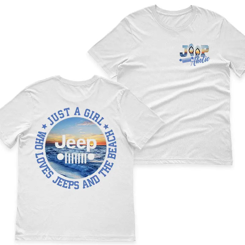 Just a Girl Who Loves Jeeps and The Beach T-Shirt Supler Store