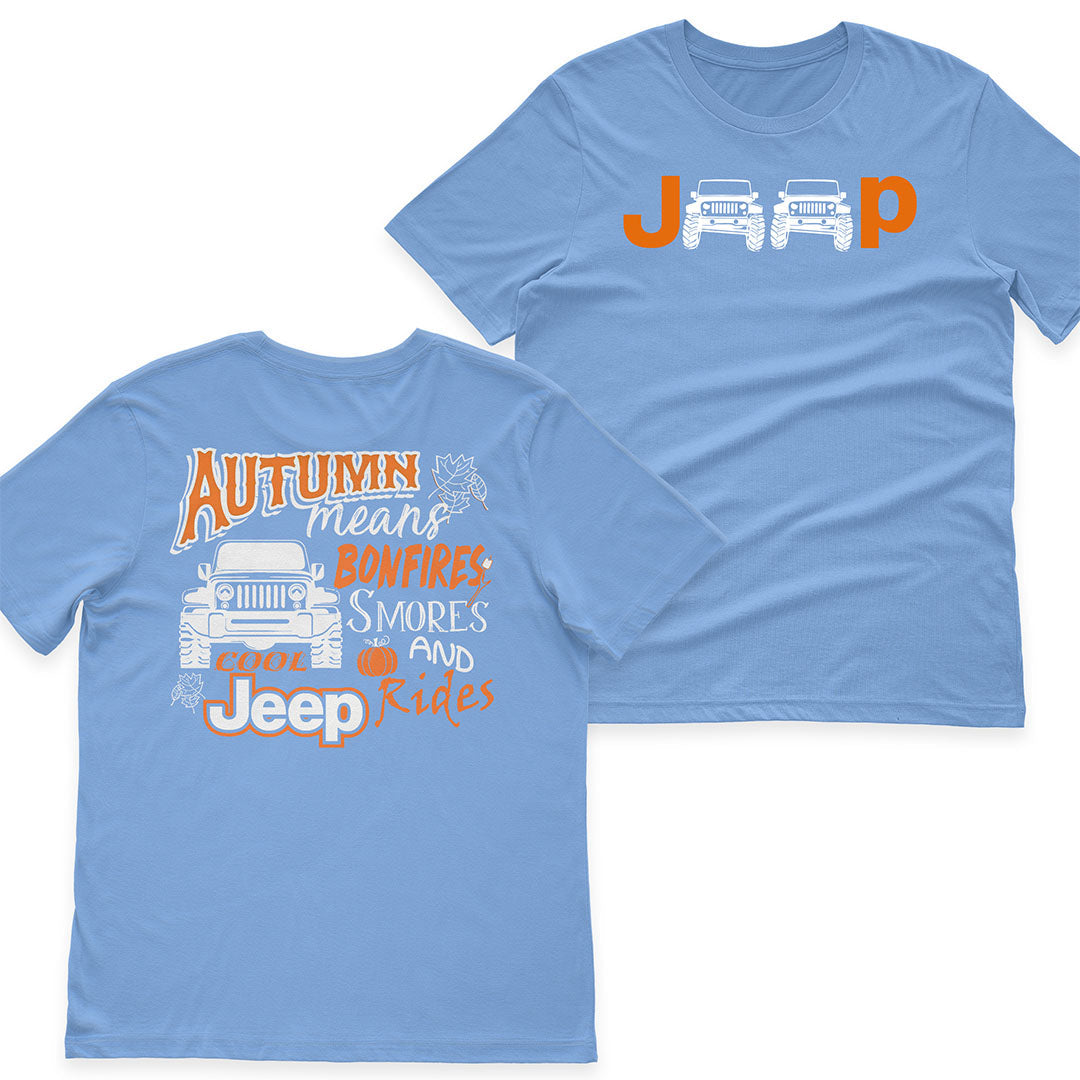 Jeep Autumn Means Bonfires Halloween T-Shirt Hoodie Supler Store