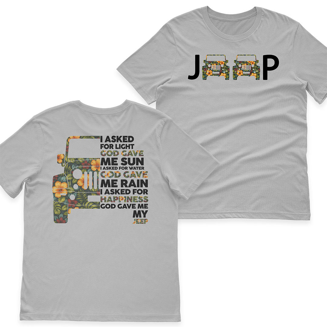 Jeep I Asked God For Happiness T-Shirt Hoodie Supler Store