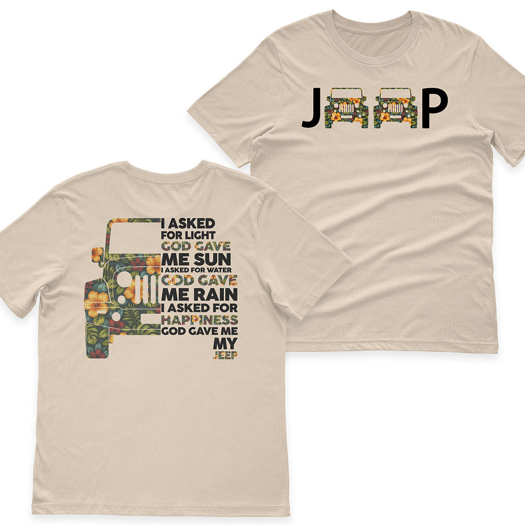 Jeep I Asked God For Happiness T-Shirt Hoodie Supler Store