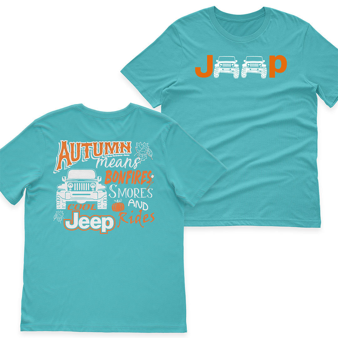 Jeep Autumn Means Bonfires Halloween T-Shirt Hoodie Supler Store