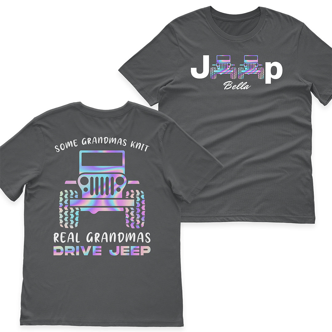 Personalized Real Grandmas Drive Jeep T-Shirt Hoodie Supler Store