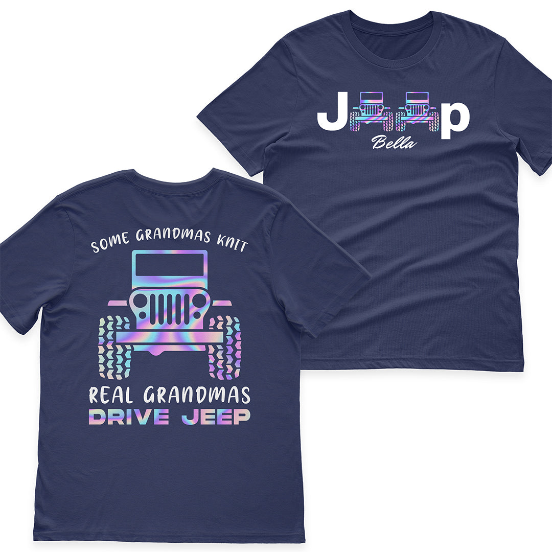 Personalized Real Grandmas Drive Jeep T-Shirt Hoodie Supler Store