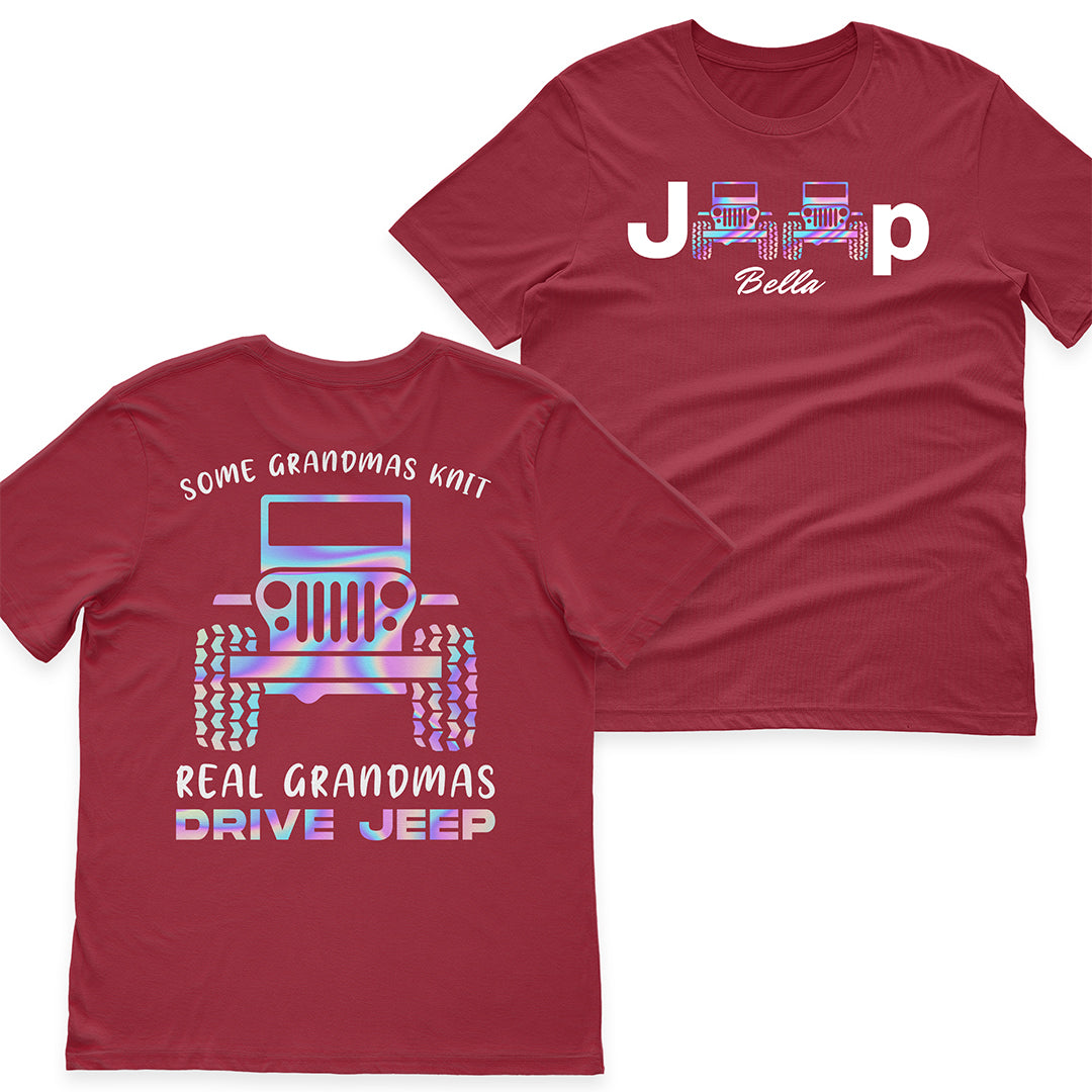 Personalized Real Grandmas Drive Jeep T-Shirt Hoodie Supler Store