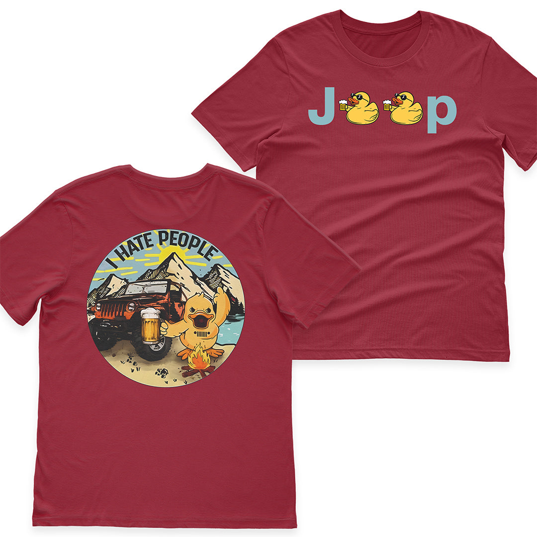 Jeep Duck I Hate People Beeraholic T-Shirt Hoodie Supler Store