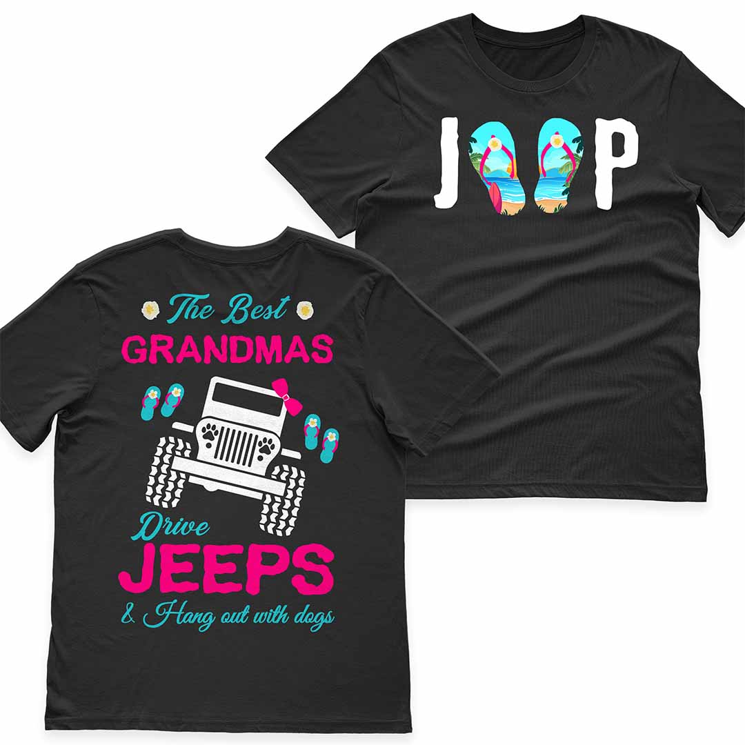 The Best Grandmas Drive Jeeps Dog Lovers Beach T-Shirt Hoodie Supler Store