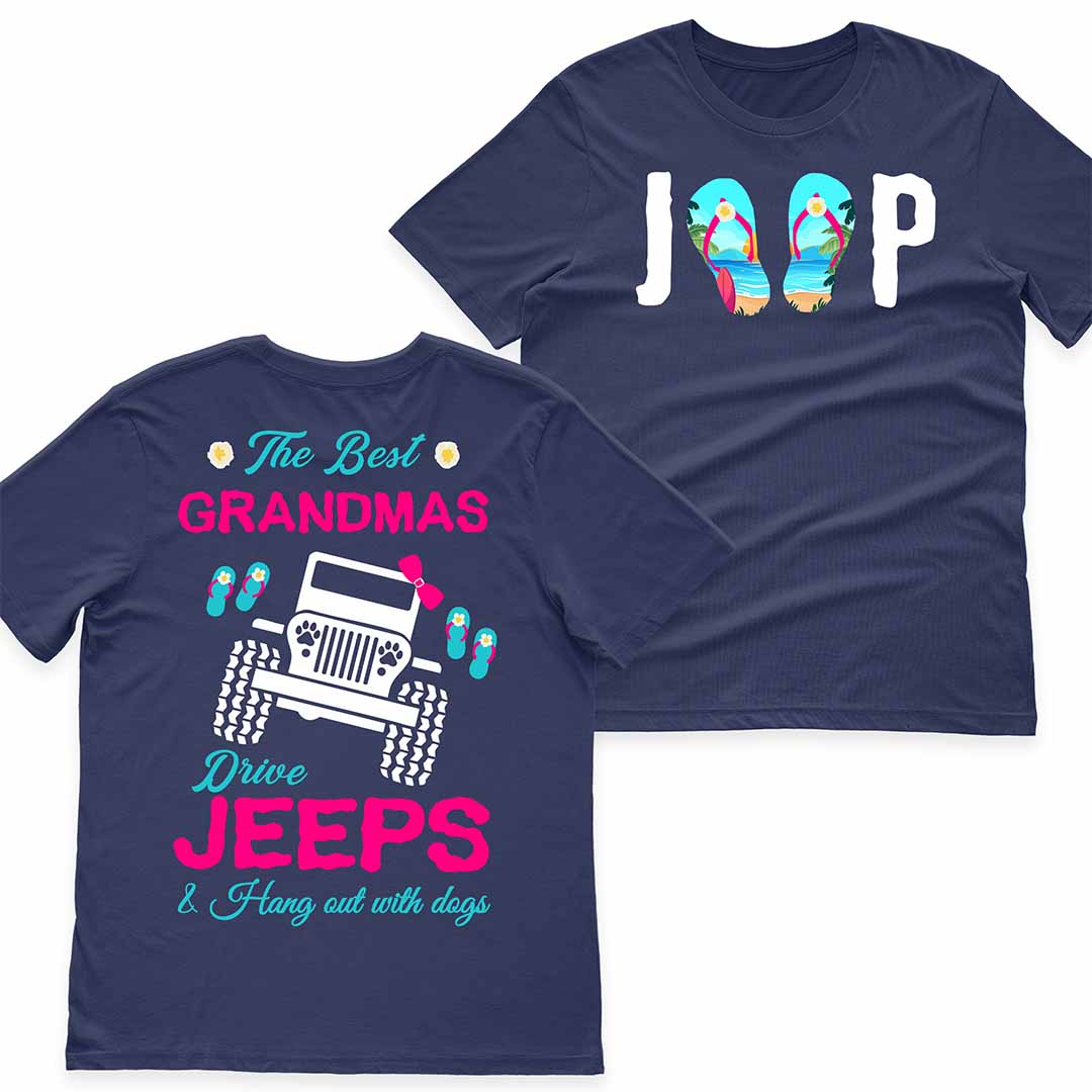 The Best Grandmas Drive Jeeps Dog Lovers Beach T-Shirt Hoodie Supler Store