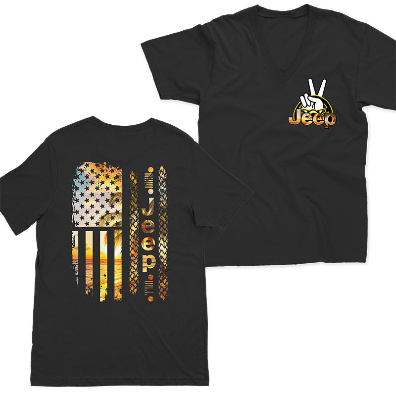 Jeep Beach American Flag Hoodie T-Shirt Supler Store