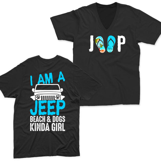Just A Girl Who Loves Jeeps And Camping Tanktop V-neck Supler Store