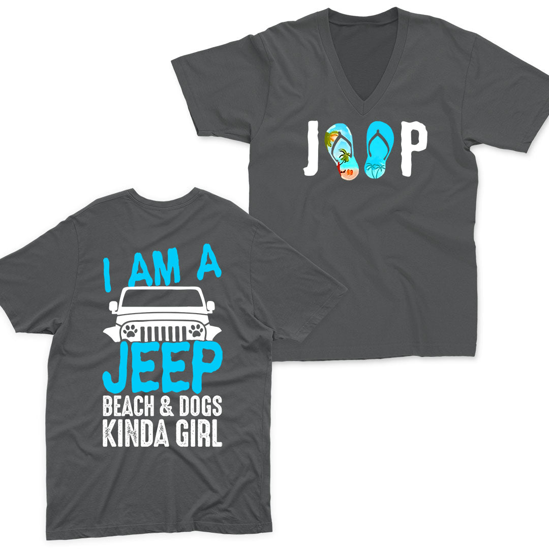 Just A Girl Who Loves Jeeps And Camping Tanktop V-neck Supler Store