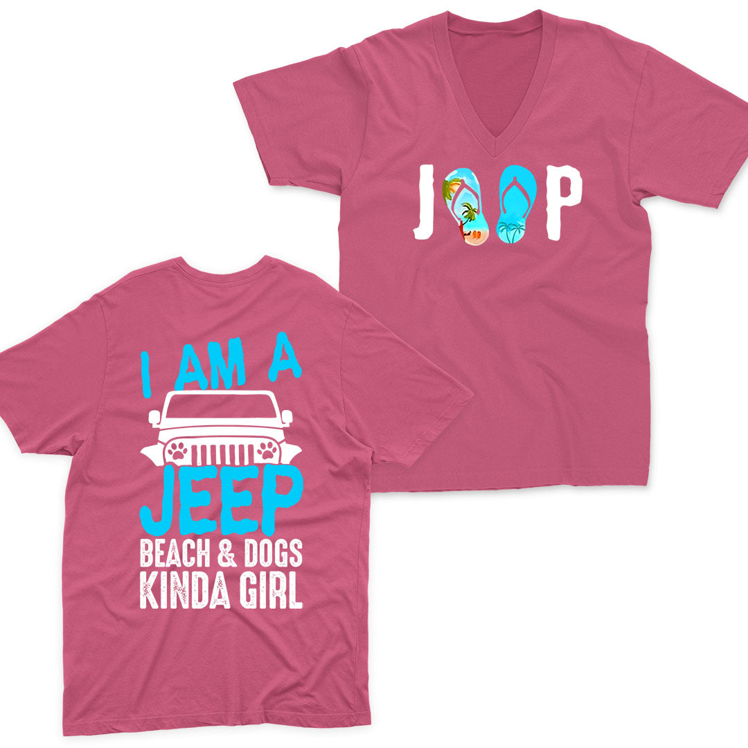 Just A Girl Who Loves Jeeps And Camping Tanktop V-neck Supler Store