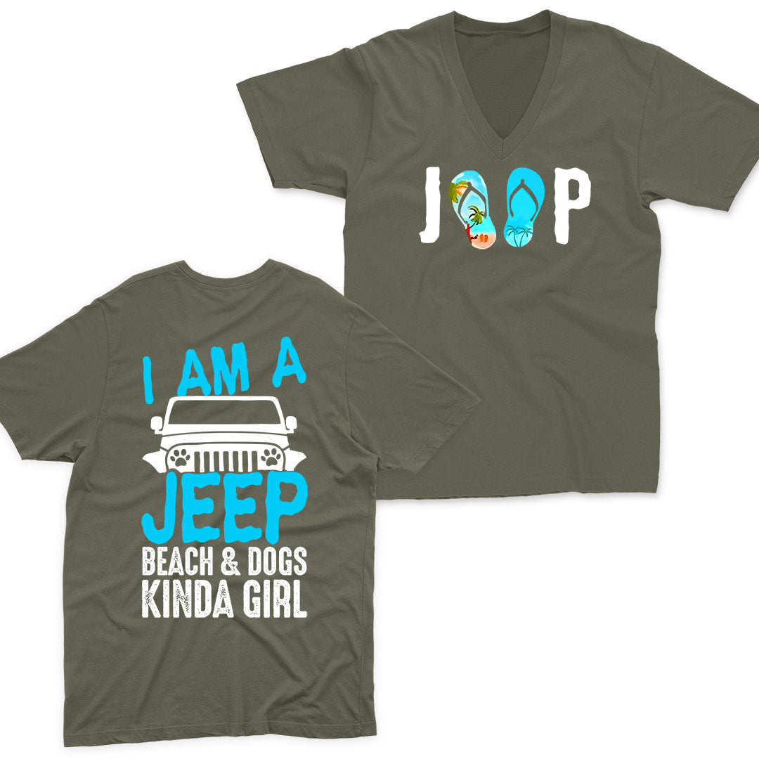 Just A Girl Who Loves Jeeps And Camping Tanktop V-neck Supler Store