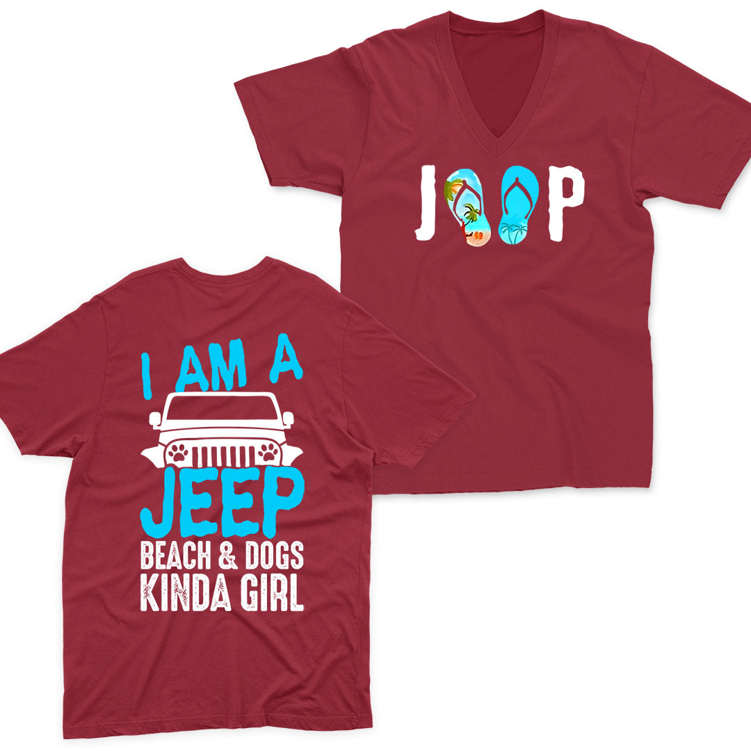 Just A Girl Who Loves Jeeps And Camping Tanktop V-neck Supler Store