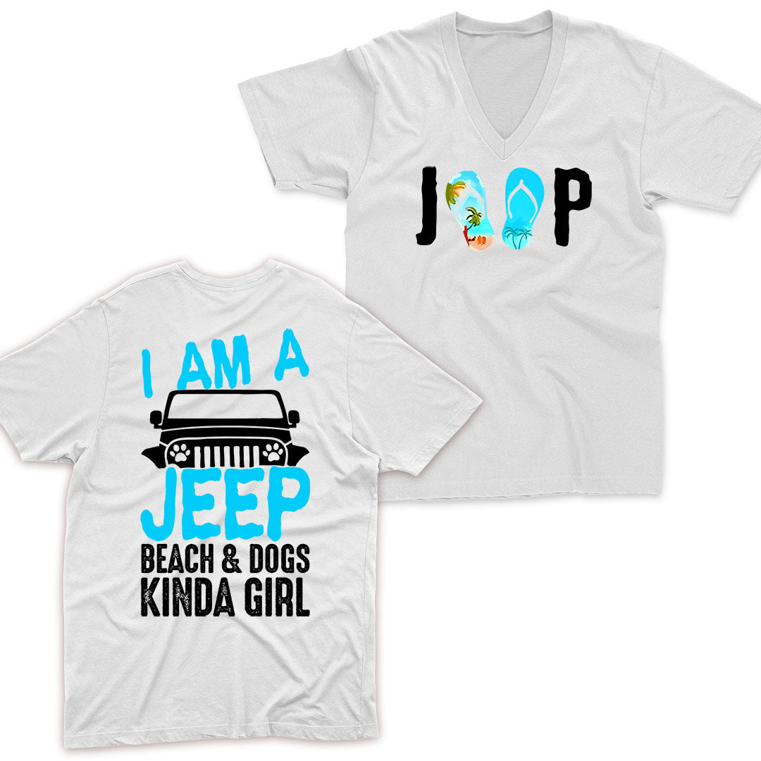 Just A Girl Who Loves Jeeps And Camping Tanktop V-neck Supler Store