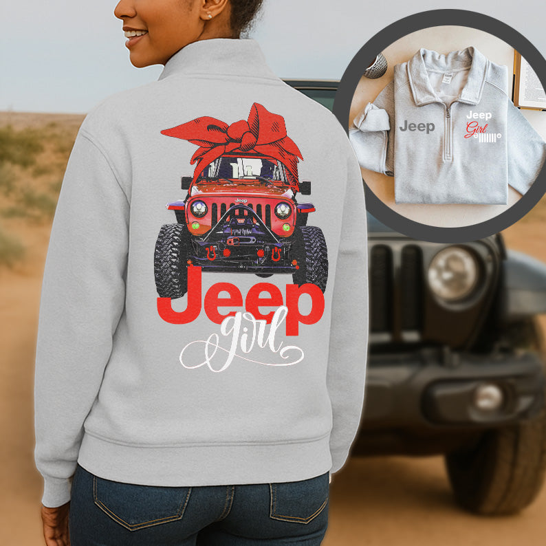 Multicolor Jeep Girl Quarter Zip Sweater Supler Store