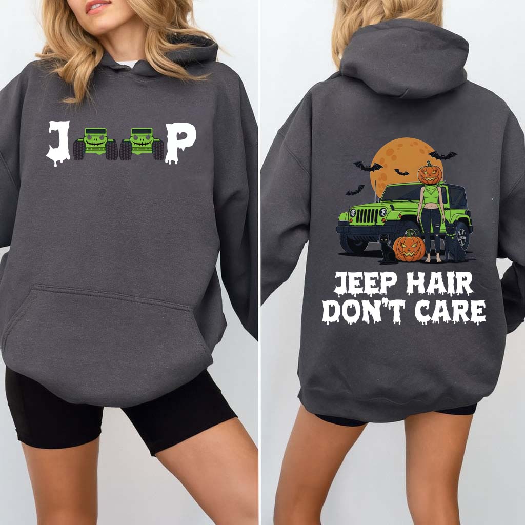Jeep Hair Don't Care Spooky Halloween T-Shirt Hoodie Supler Store