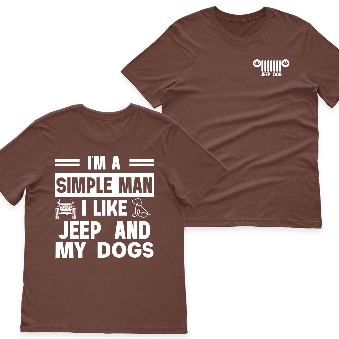 Jeep And Dogs I'm A Simple Man Men's T-Shirt Hoodie Supler Store