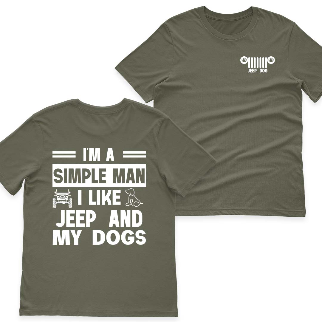 Jeep And Dogs I'm A Simple Man Men's T-Shirt Hoodie Supler Store