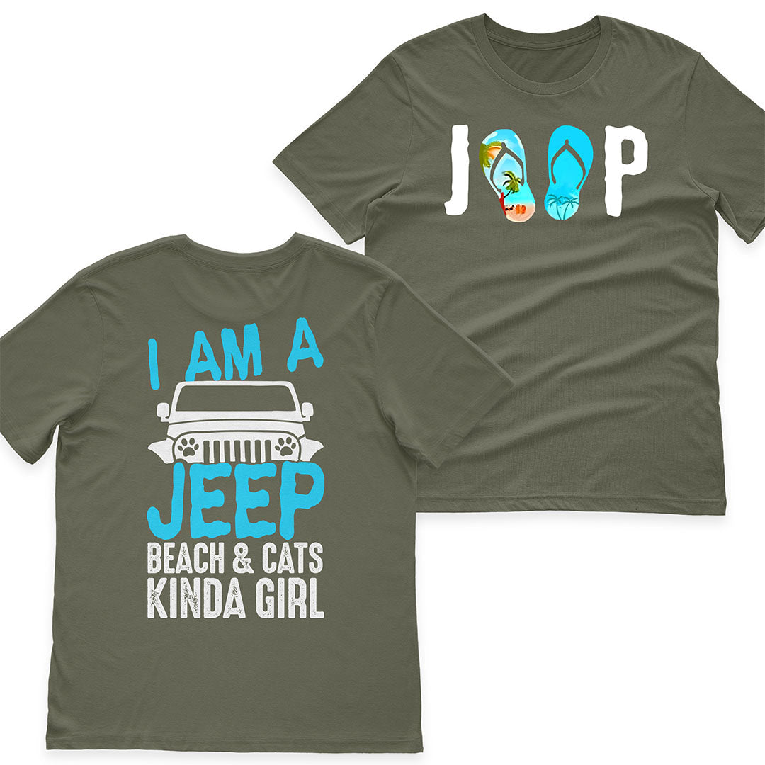 I'm A Jeep Beach & Cats Kinda Girl T-Shirt Hoodie Supler Store