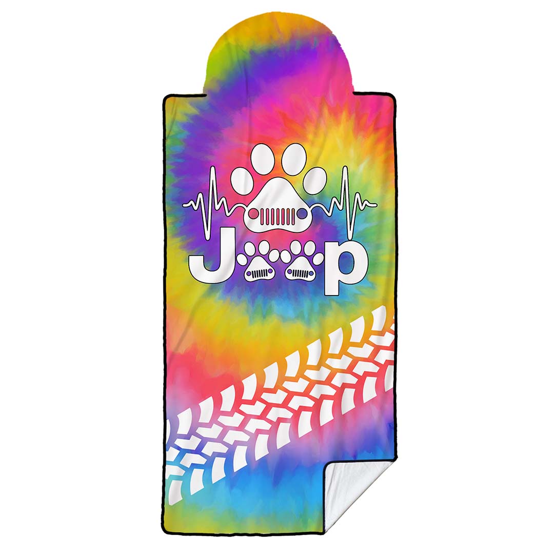 Jeep Dog Heartbeat Tie Dye Car Seat Cover Towel Front Seats Supler Store