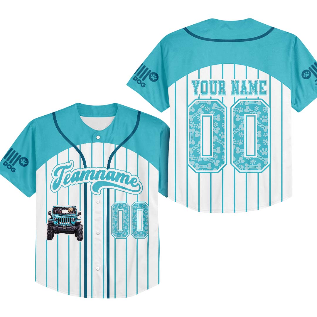 Personalized Jeep Dog Baseball Jersey Custom With Teamname Name Number Supler Store