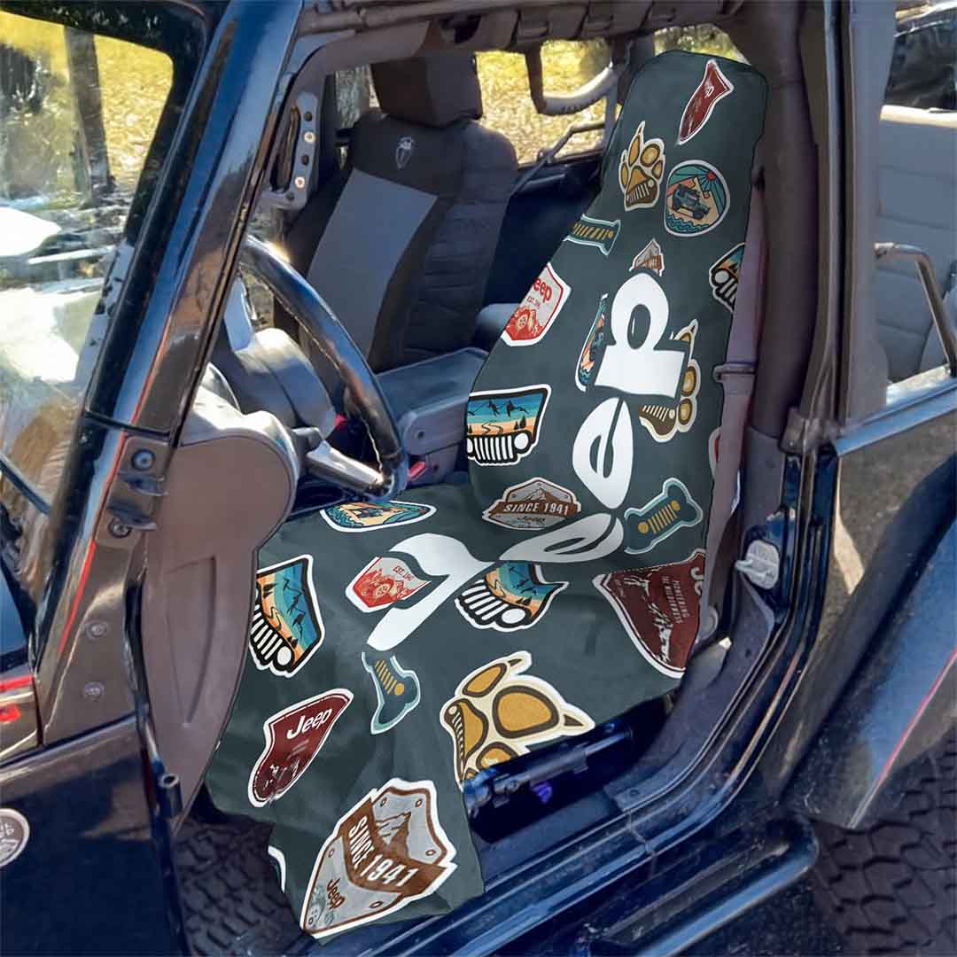 Jeep Dog Retro Car Seat Cover Towel Front Seats Supler Store