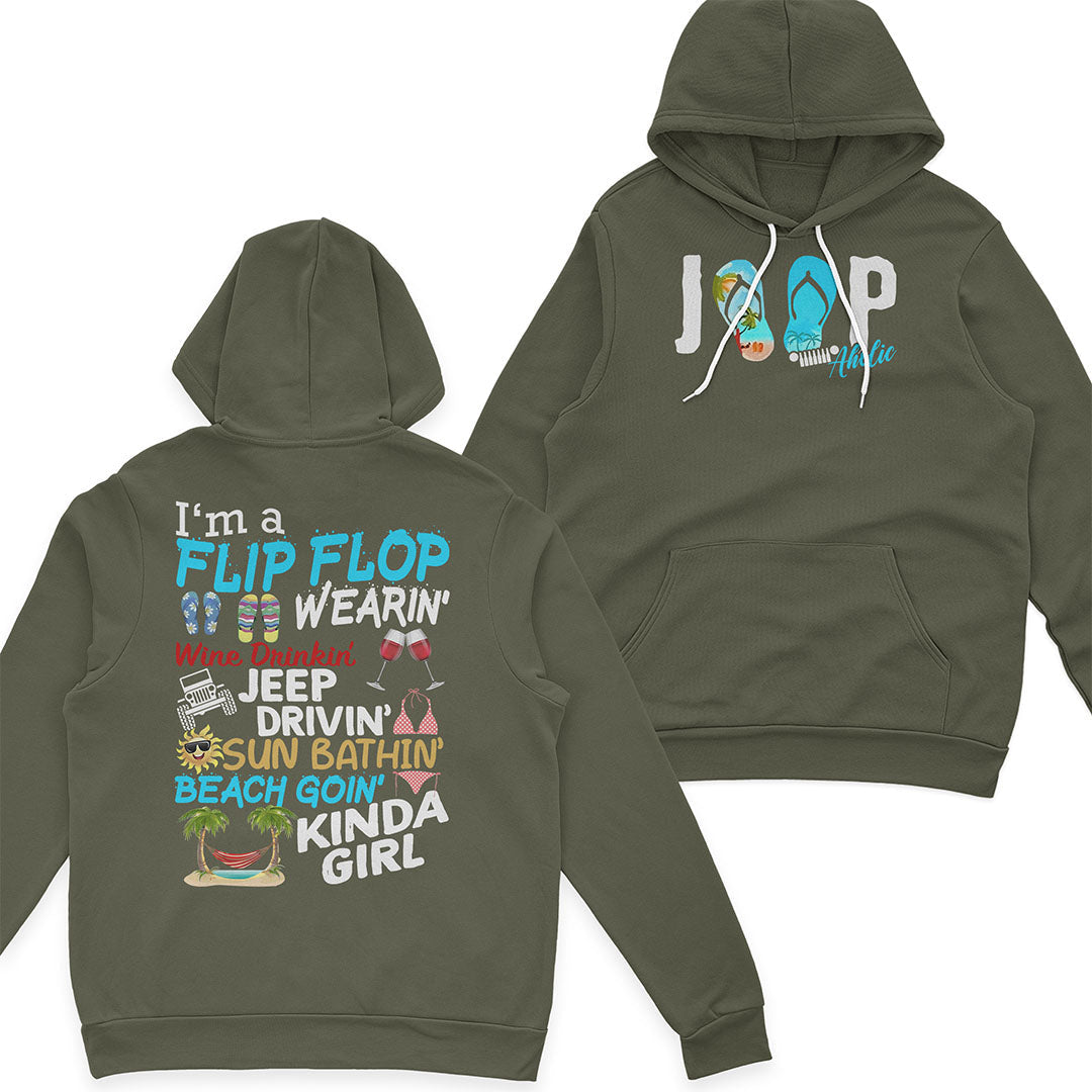 I'm A Flip Flop Wine Drinkin' Jeep Drivin' Girl T-Shirt Hoodie Supler Store