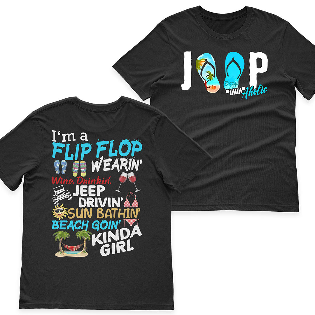 I'm A Flip Flop Wine Drinkin' Jeep Drivin' Girl T-Shirt Hoodie Supler Store
