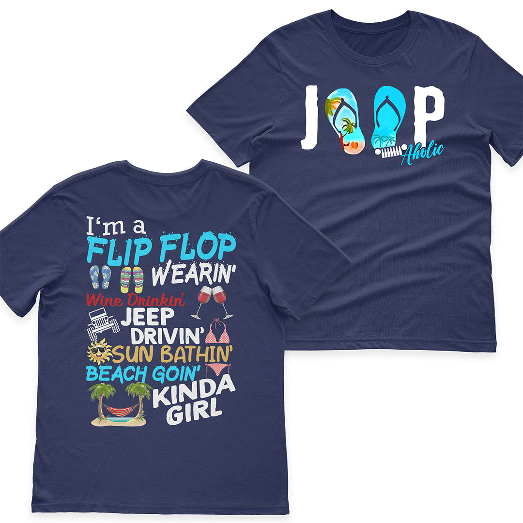 I'm A Flip Flop Wine Drinkin' Jeep Drivin' Girl T-Shirt Hoodie Supler Store
